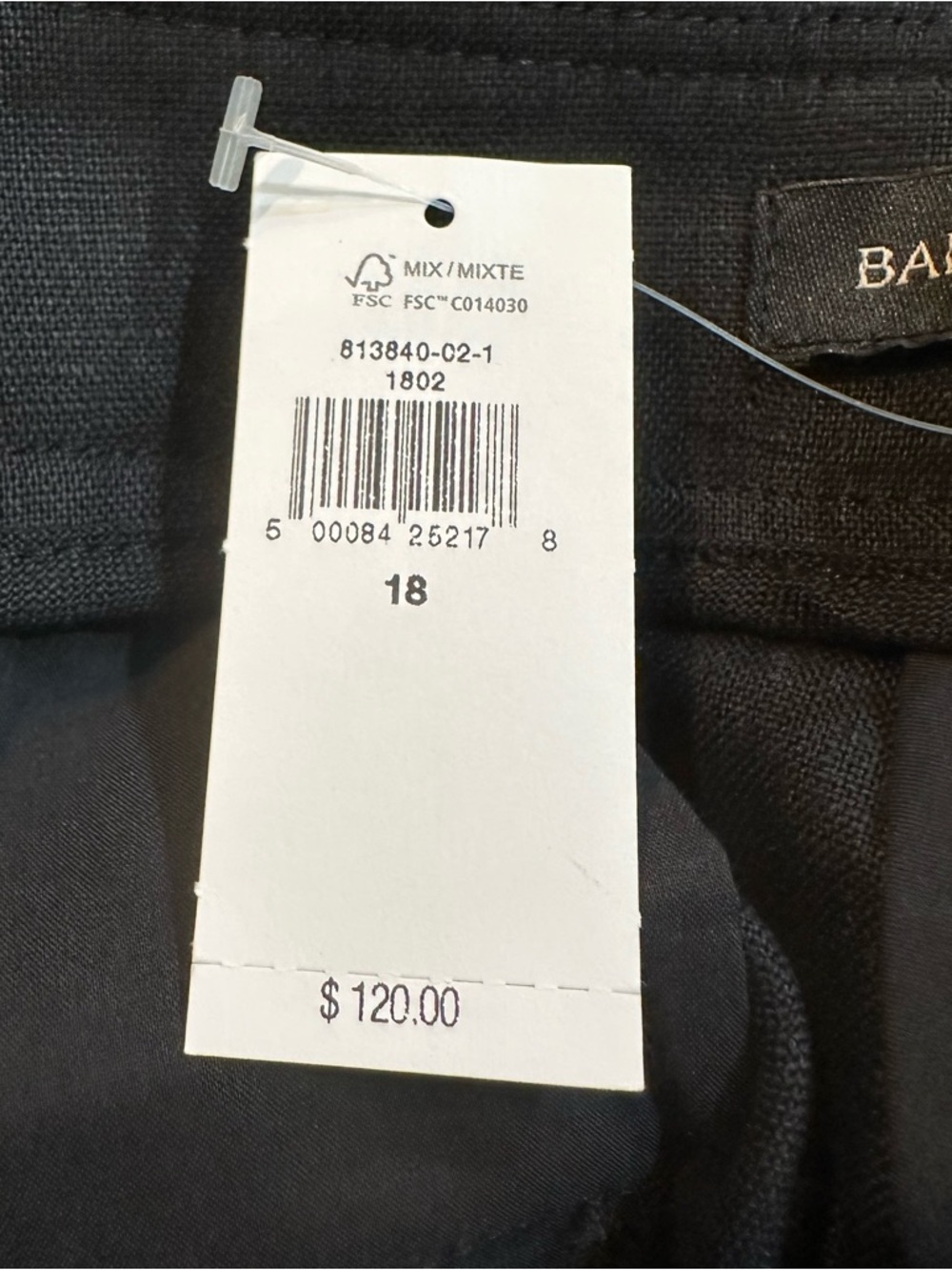 Banana Republic Women's High Rise Pleated Linen Pants Size 18 Black NWT - Picture 11 of 15